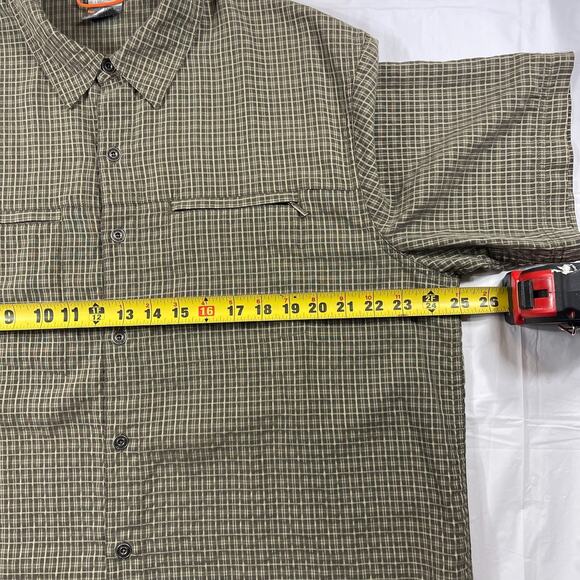Nike ACG Shirt Mens XL Short Sleeve Plaid green Button - Picture 4 of 12
